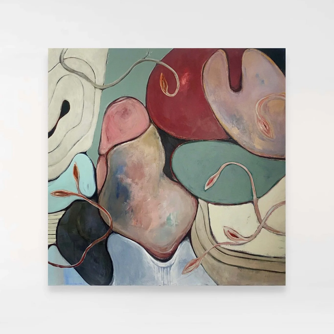 RITE OF SPRING 2025), Acrylic & Oil stick on canvas, 150 x 150 cm, £4000