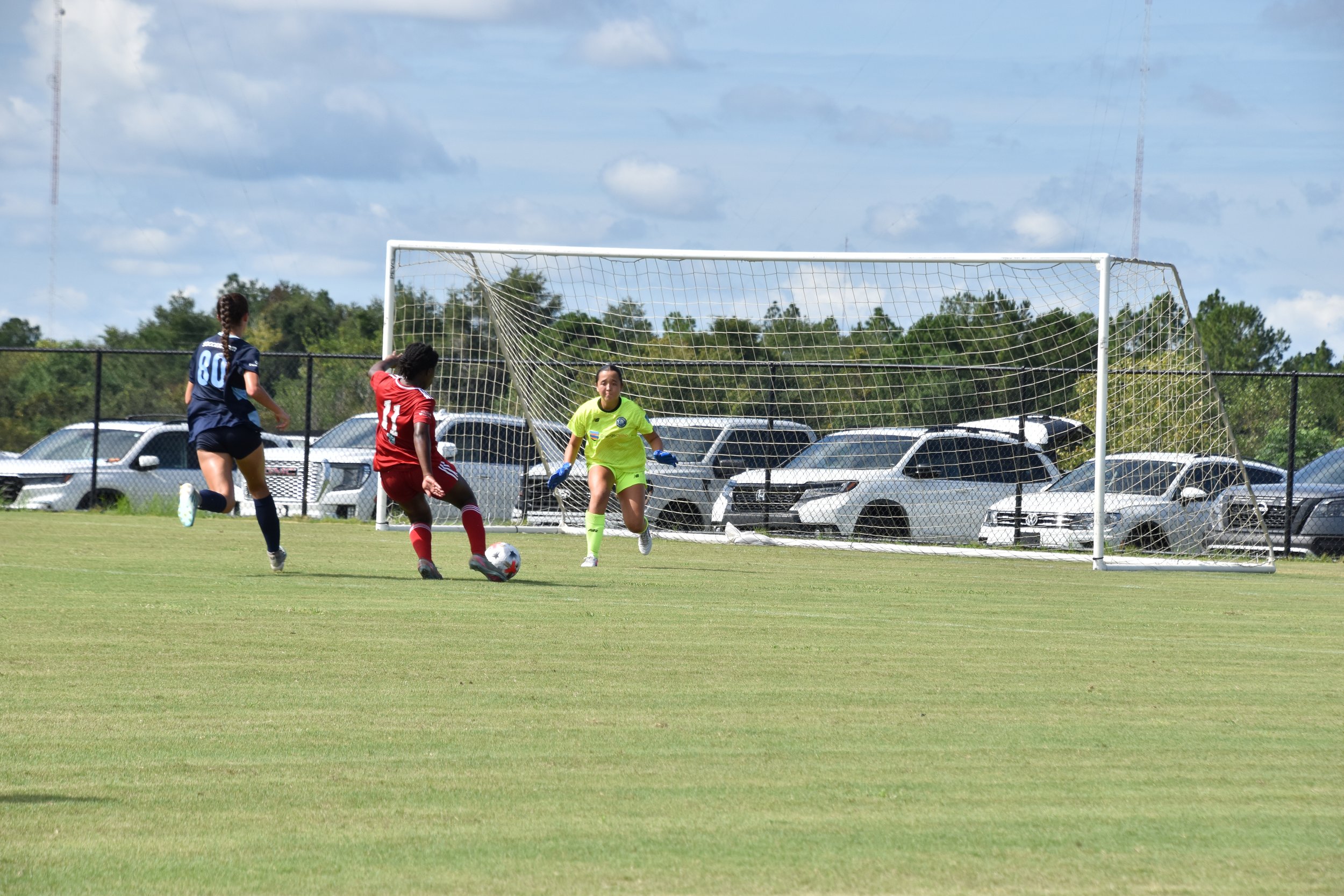 Michal Wilburn kicking a goal