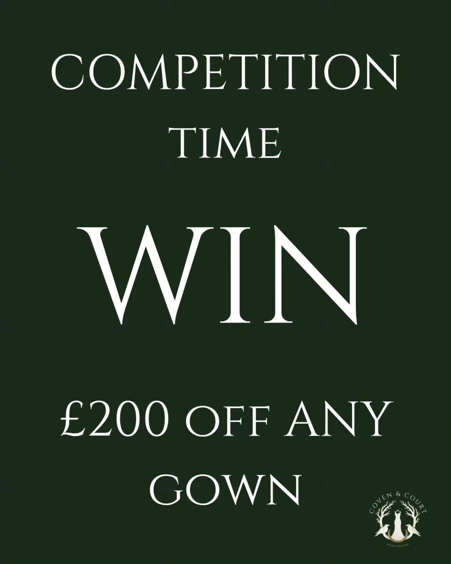 I have only just realised it posted earlier without the caption.... I wondered why no-one had commented 🤦&zwj;♀️🤣🖤

Soooo...... it's a 1000 follower giveaway 

YOU HAVE A CHANCE TO WIN &pound;200 OFF ANY GOWN

Just follow us, tag your bridal squad