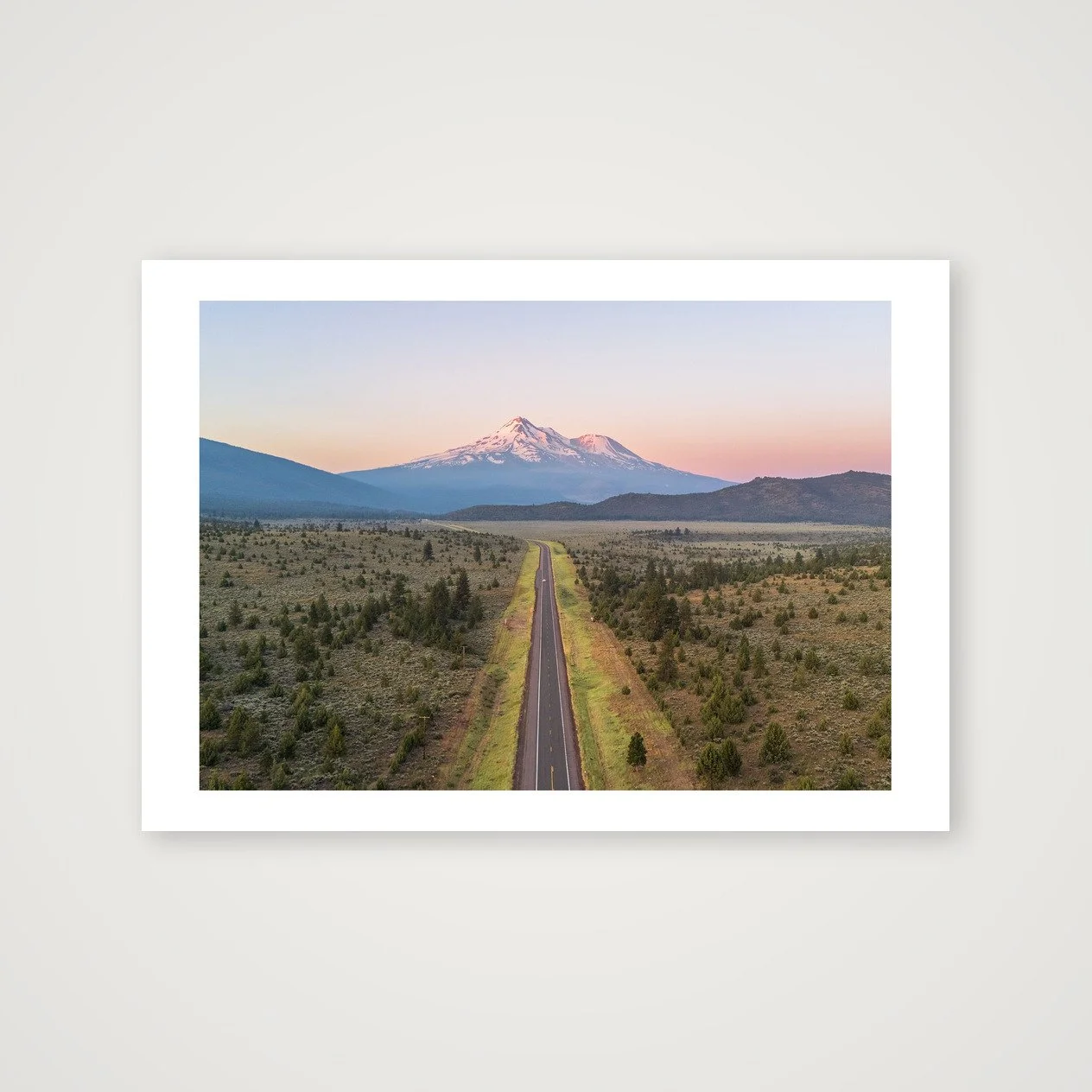 Highway to Mount Shasta