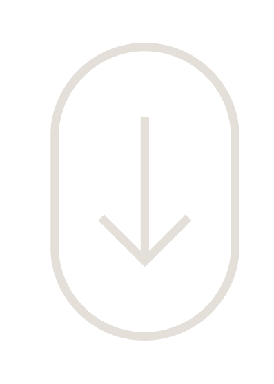 A downward pointing arrow inside a circle on a black background.