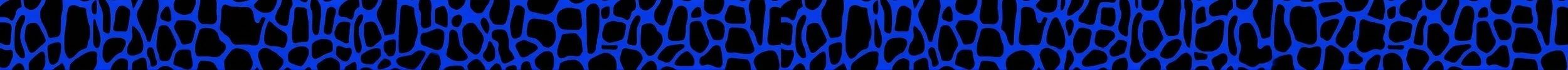 Close-up of a blue and black patterned surface resembling a giraffe's skin.