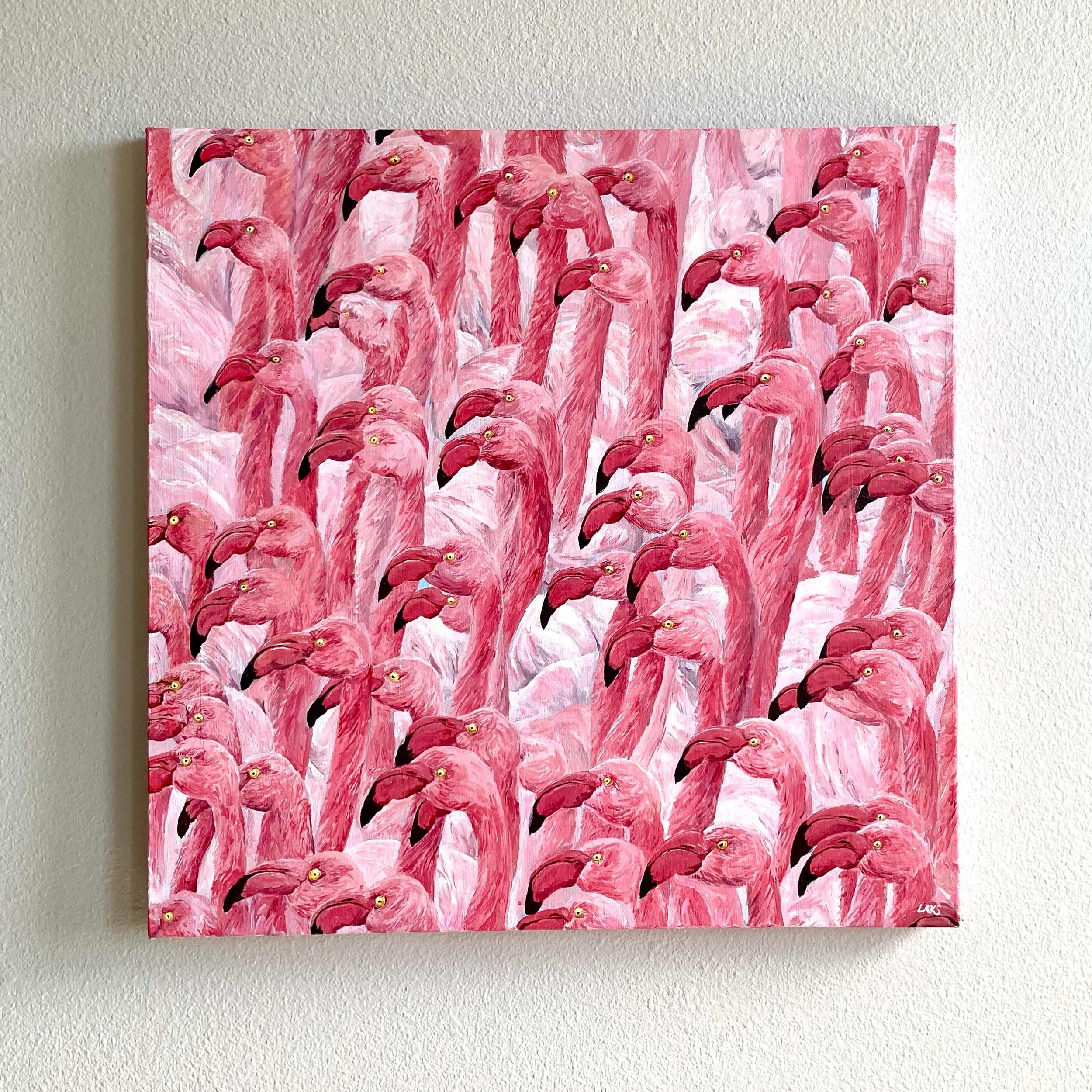 New painting🦩
&ldquo;Flamboyance&rdquo; acrylic on canvas 24inx24in
#artwork #paintingsforsale #flamingos #colorado #sundayfunday☀️