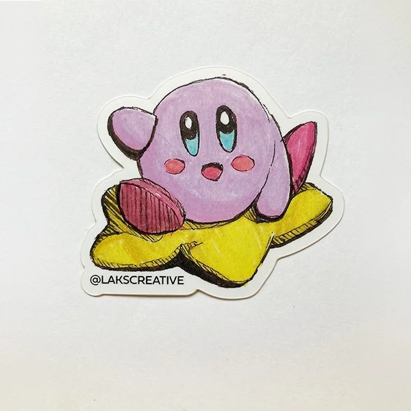 "Kirby" sticker