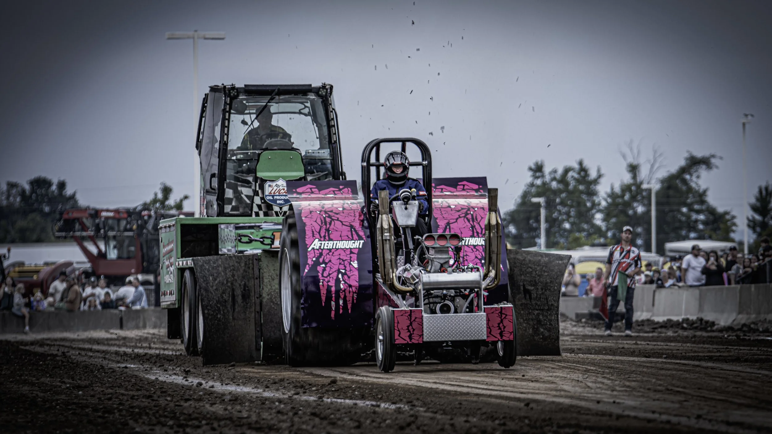 Afterthought pulling effortlessly on the dirt track
