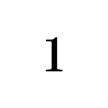 Number one in a white circle with black outline