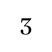 Number 3 inside a black circle on a white background