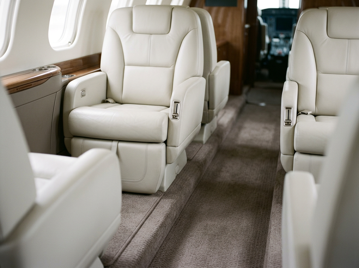 Complete cabin vacuuming Seat cleaning Interior panel cleaning Cupholder and storage-area cleaning Interior window cleaning High-touch surface cleaning Floor cleaning Cockpit-area detailing Trash removal Cabin finishing