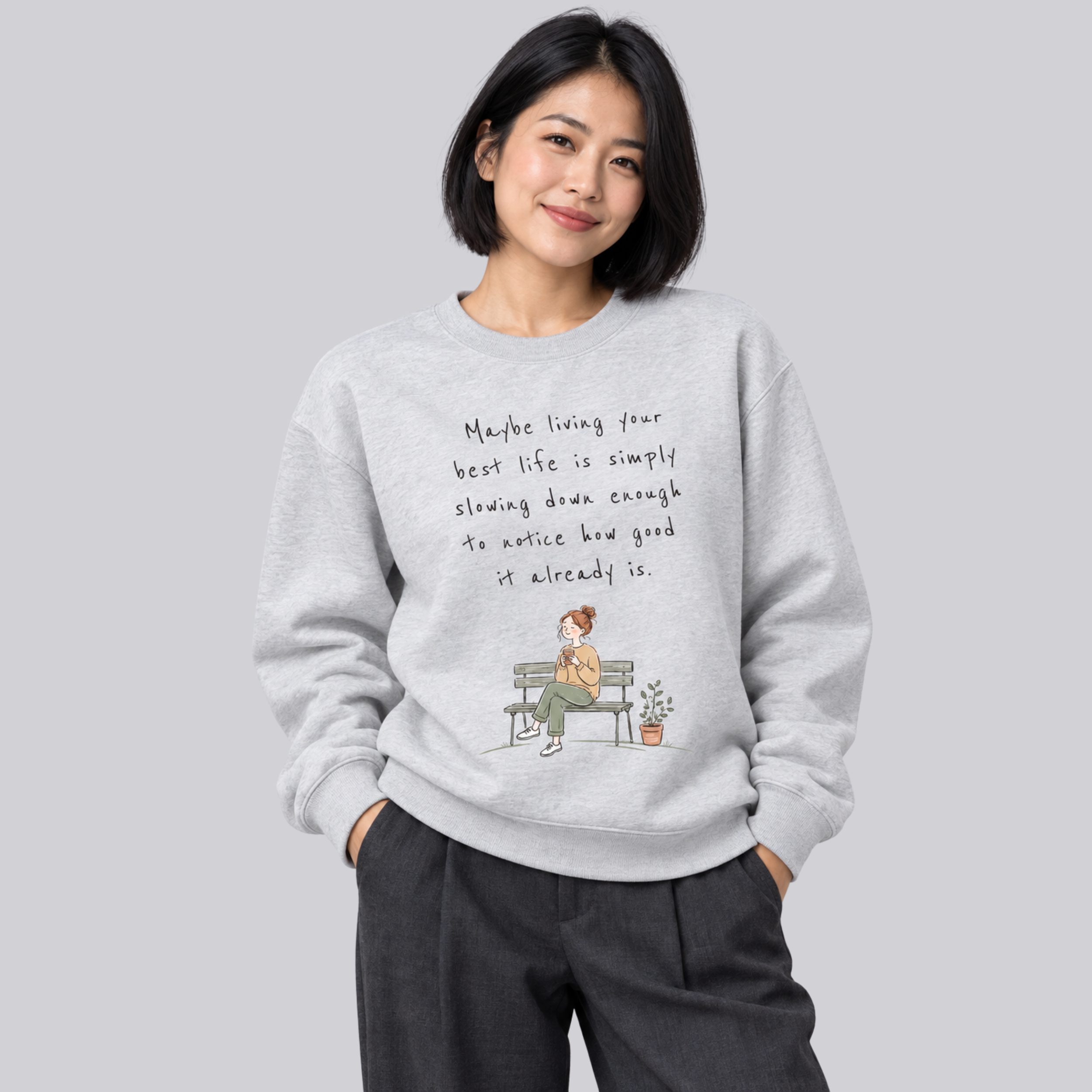 Slow Down & Enjoy the Moment Graphic Sweatshirt