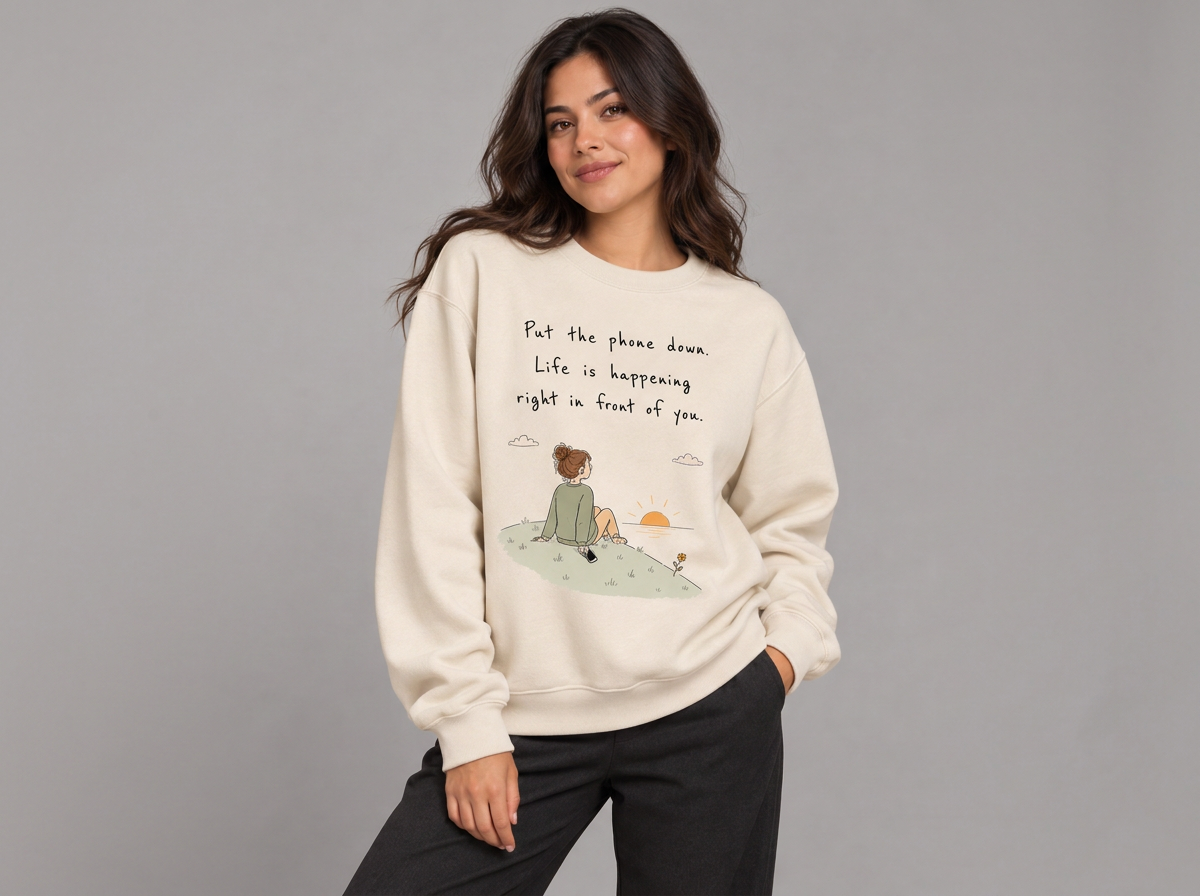 Put the Phone Down Graphic Sweatshirt