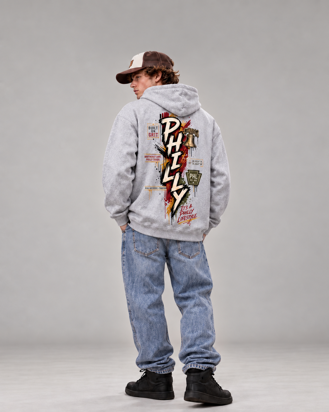 PHL Built on Grit Philadelphia Graphic Hoodie