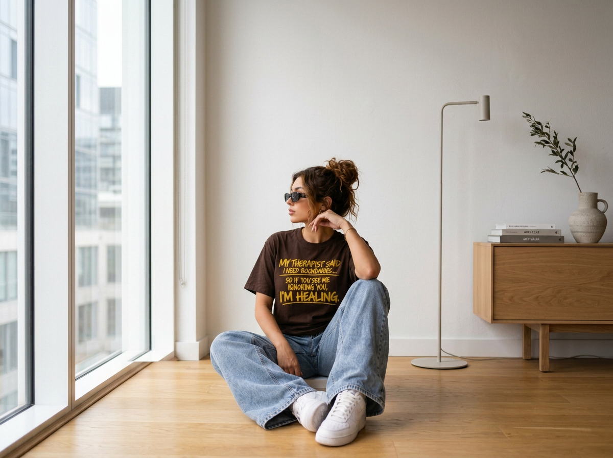 My Therapist Said I Need Boundaries Graphic T-Shirt