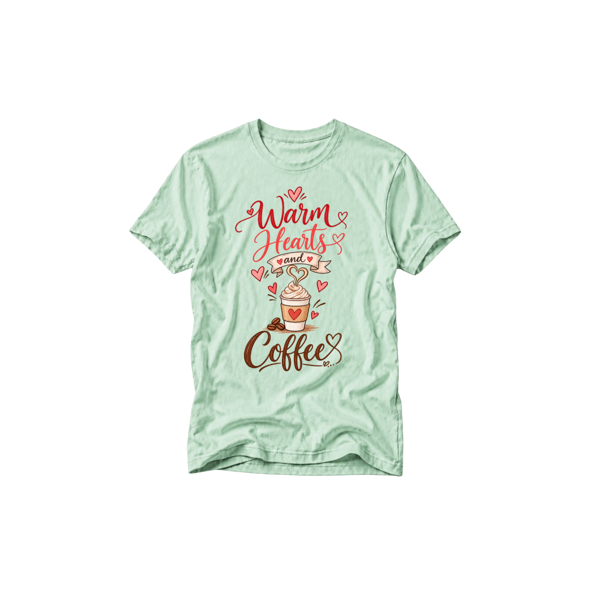Warm Hearts & Coffee Graphic T-Shirt