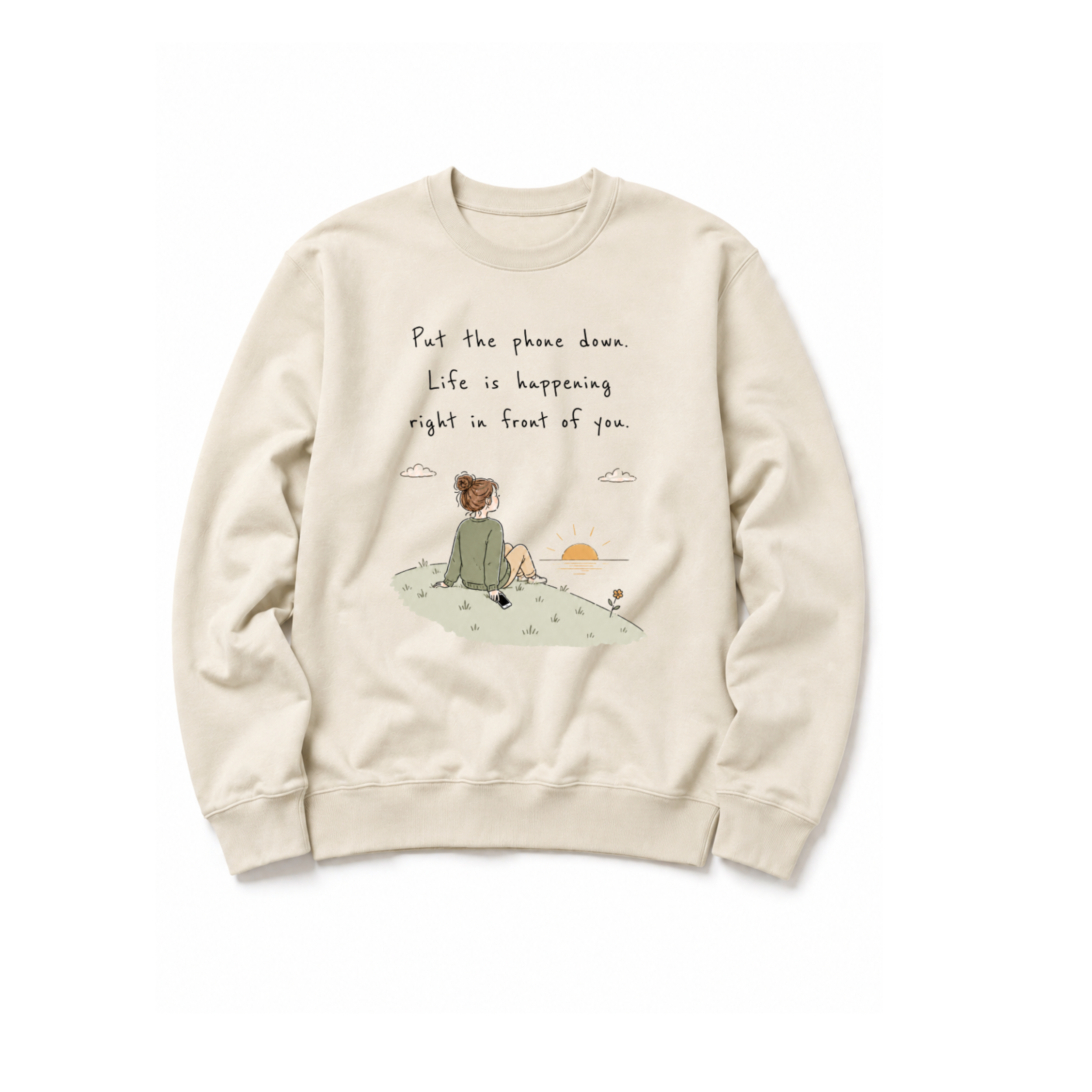 Put the Phone Down Graphic Sweatshirt