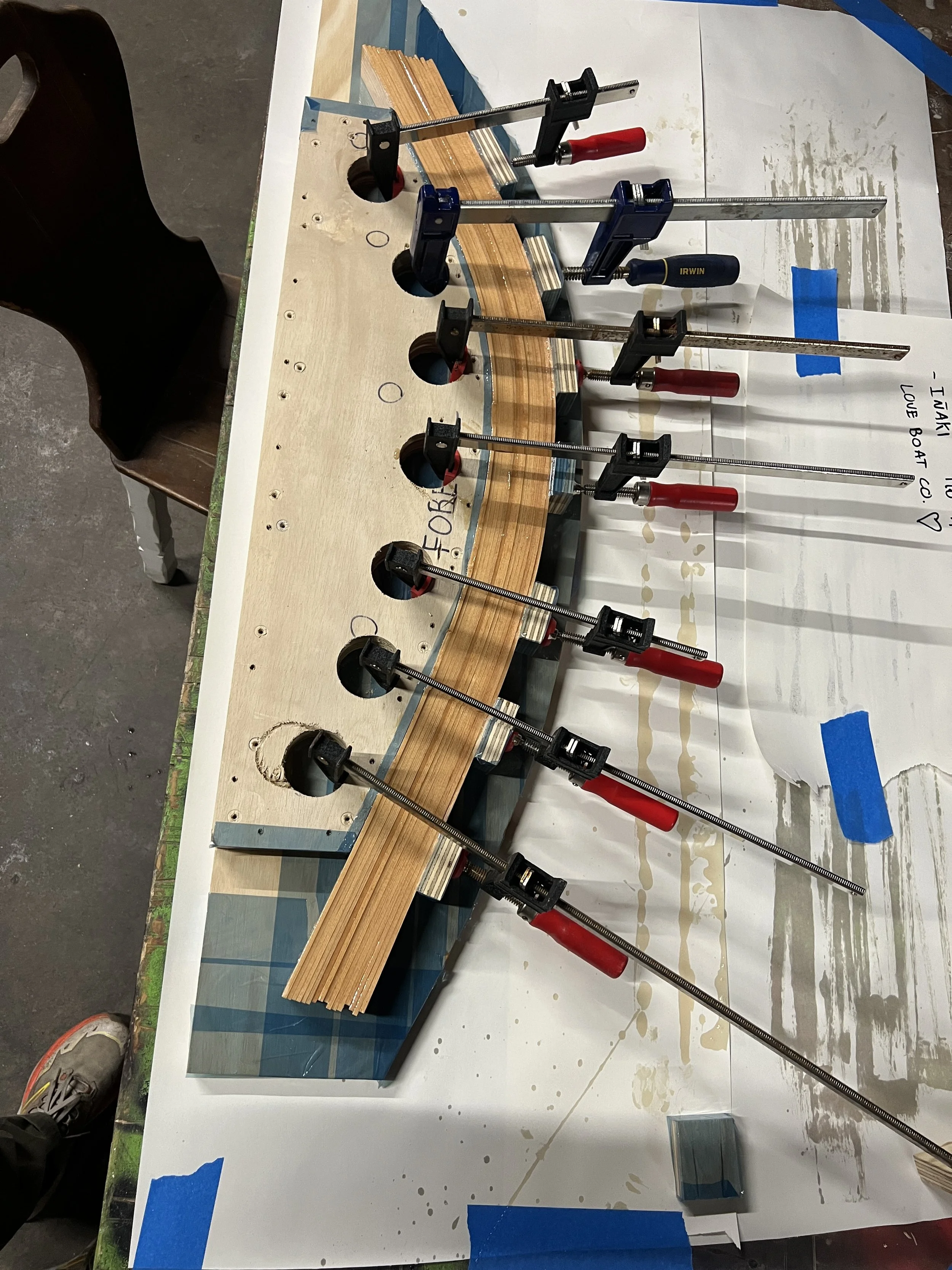 Forekeel lamination glue up 