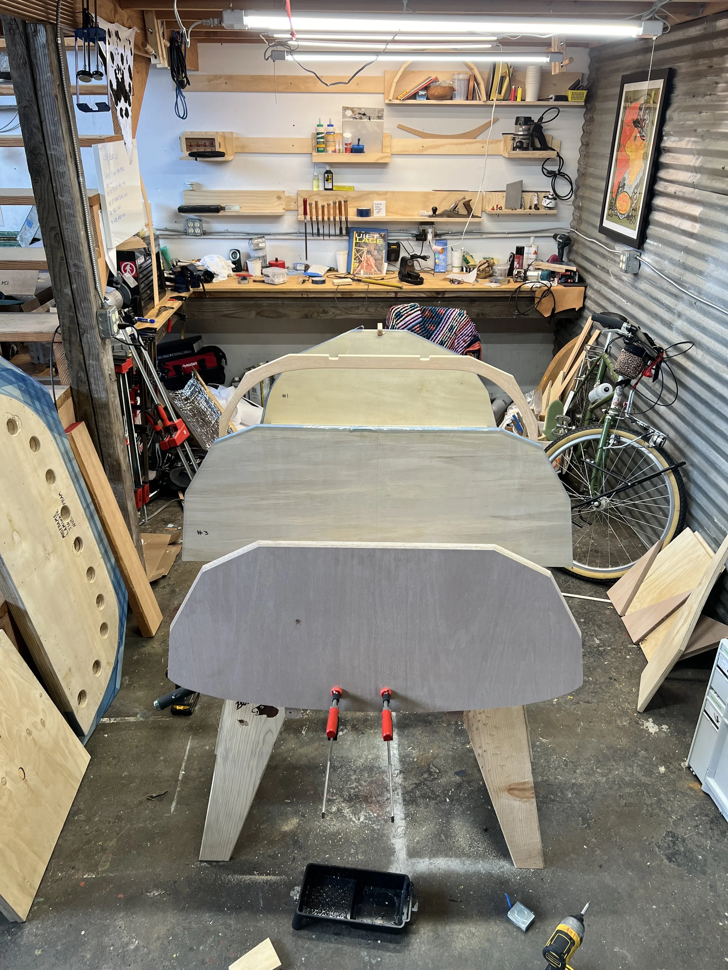 Ladder mold ready for planking