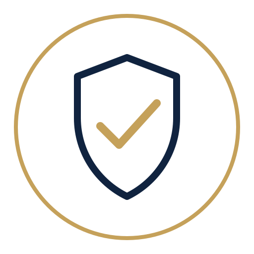 Shield with checkmark representing integrity