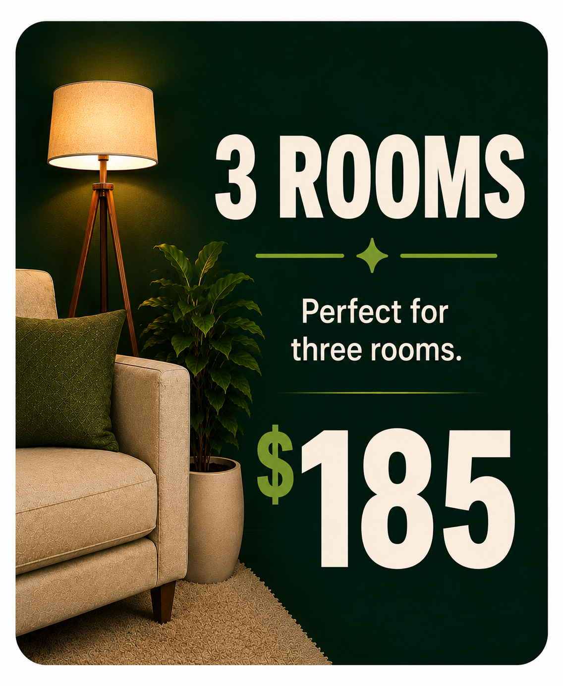 Three Room Carpet Cleaning