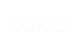White text spelling 'PARADE' on a black background.