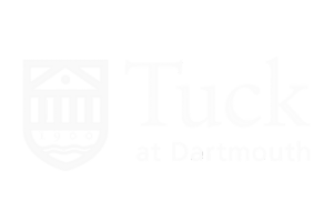 Tuck at Dartmouth logo with a shield emblem featuring a stylized house.