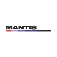 MANTIS logo with black text, a small red line underneath the first part of the text, and a black underline.