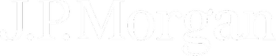 J.P. Morgan logo with white text on a black background.
