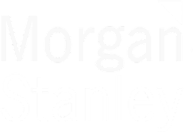Black and white logo of Morgan Stanley with text in bold letters.