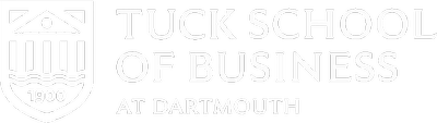 Tuck School of Business at Dartmouth logo in black and white.