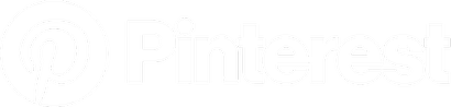 Pinterest logo in black and white