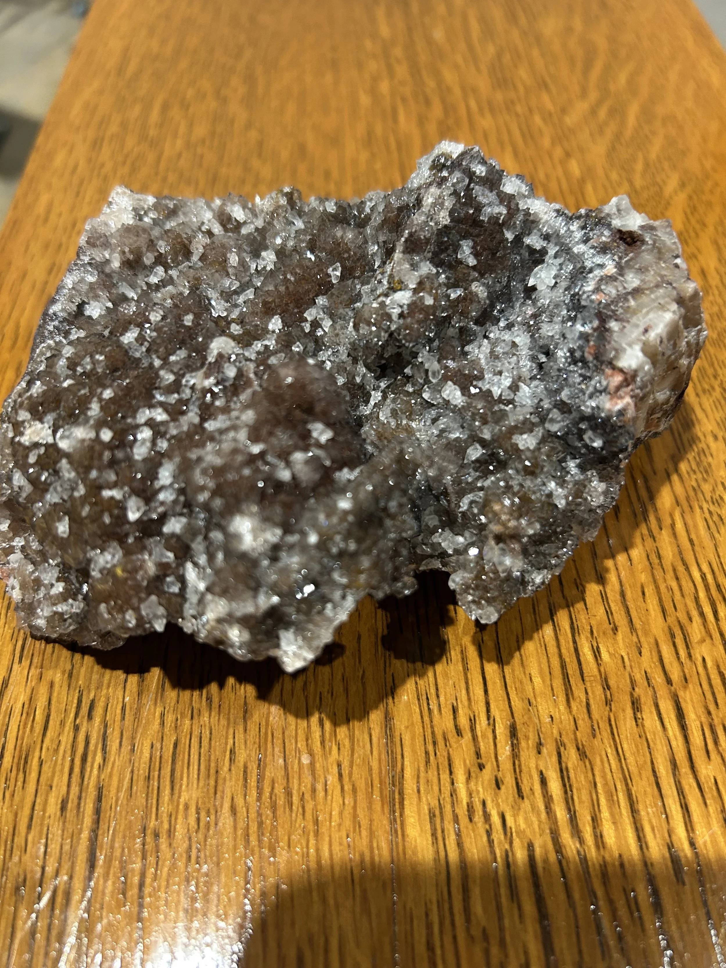 Druzy Quartz on Iron Oxide Matrix