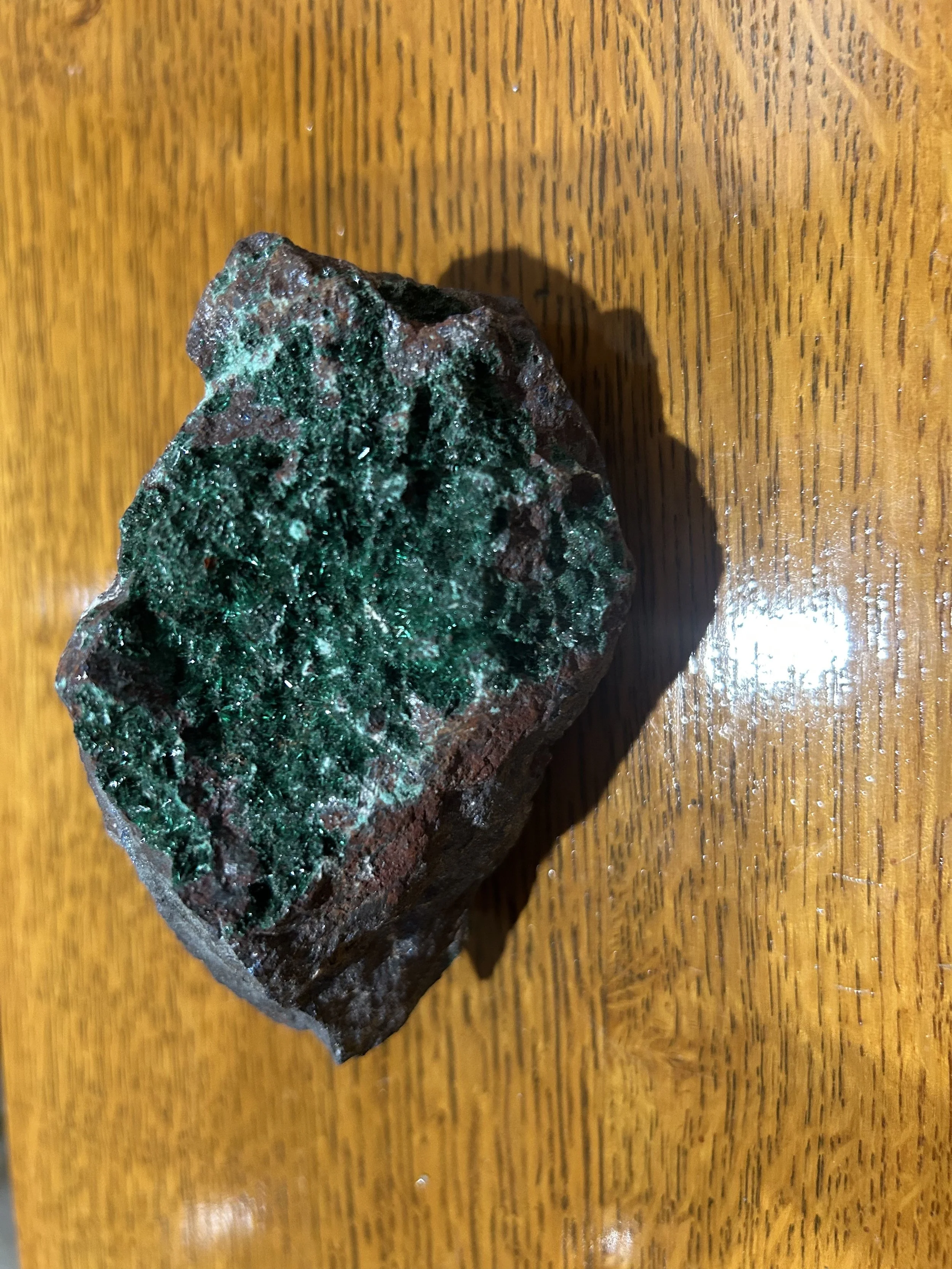 Brochante on Gossan - Bekker Mine, Morocco