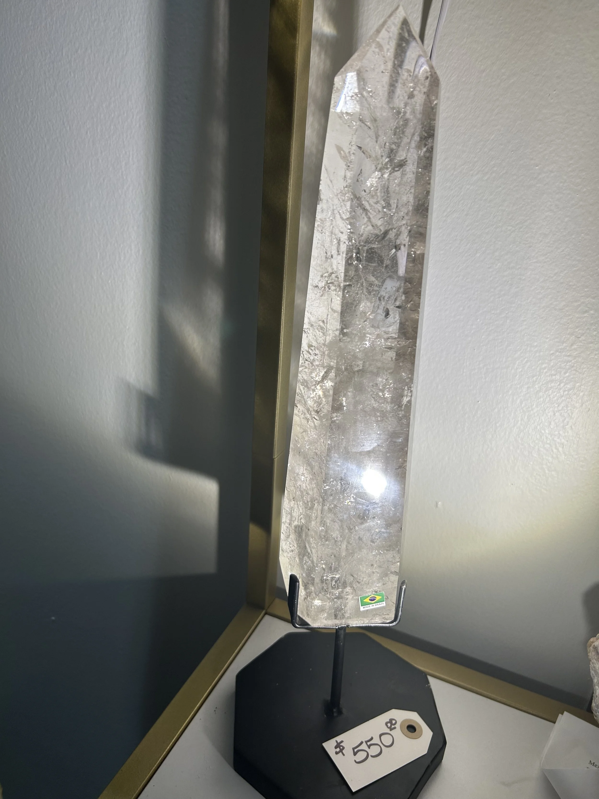 Brazilian Quartz Tower on Stand