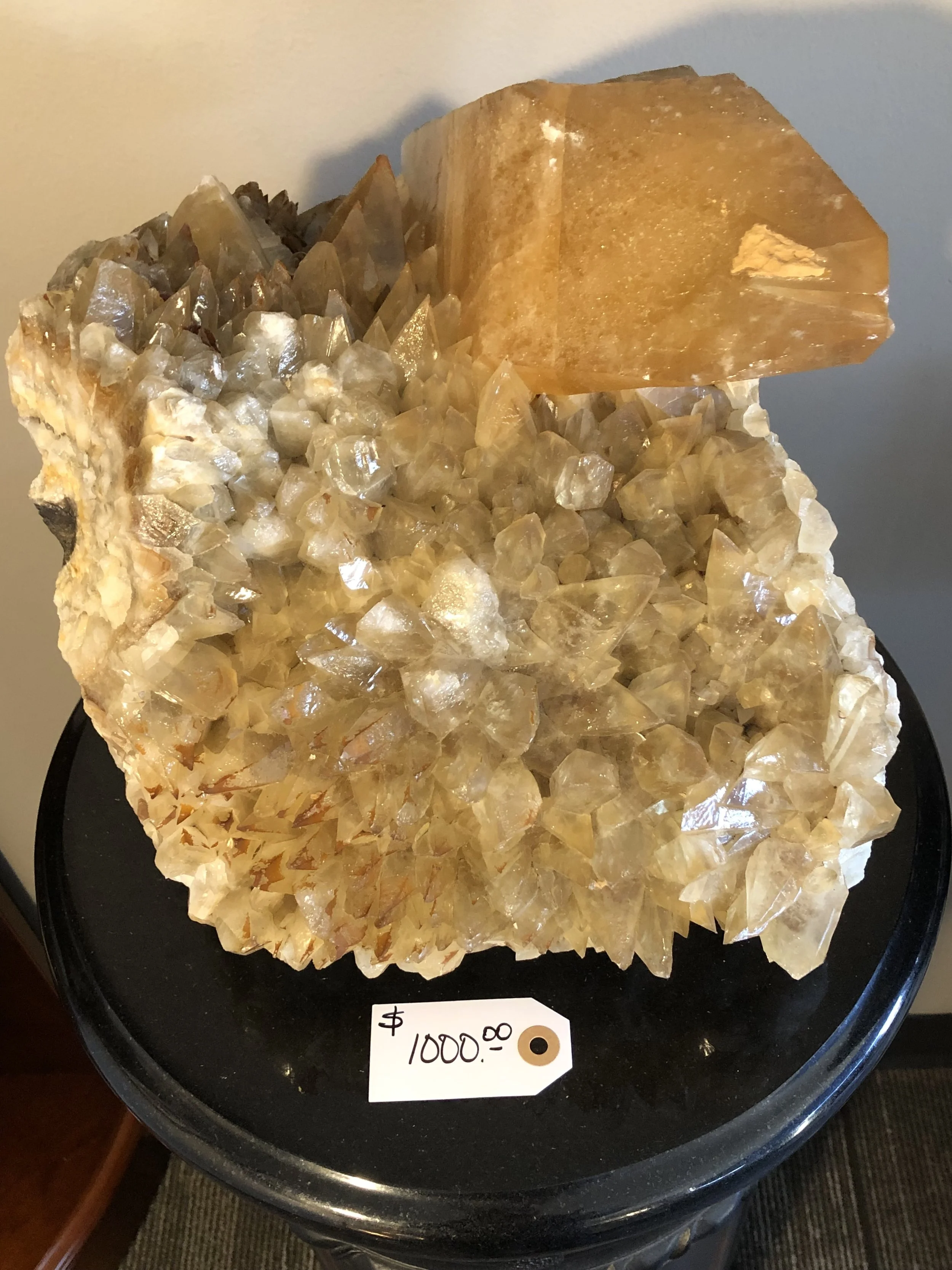 Honey Calcite cluster