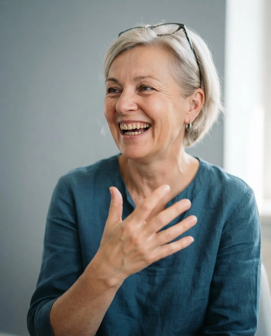 Patientin bespricht ihren Röntgenbefund am Bildschirm: digitales Röntgen, Zahnarztpraxis zur alten Waage in Binningen