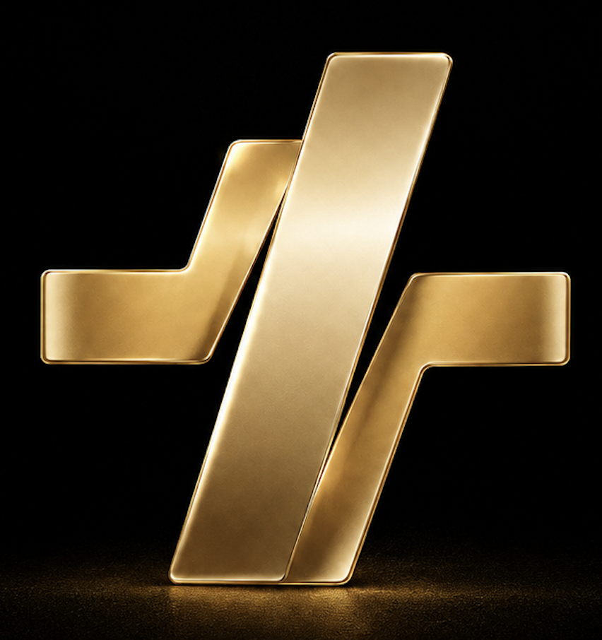 +ONE gold logo on a black background.