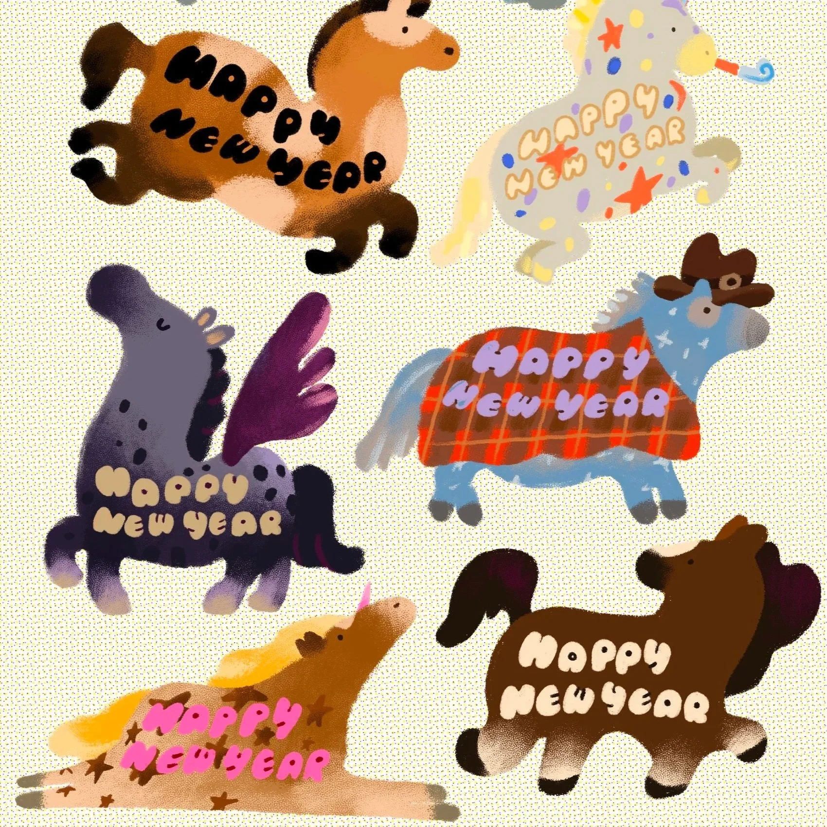New Year Horses
