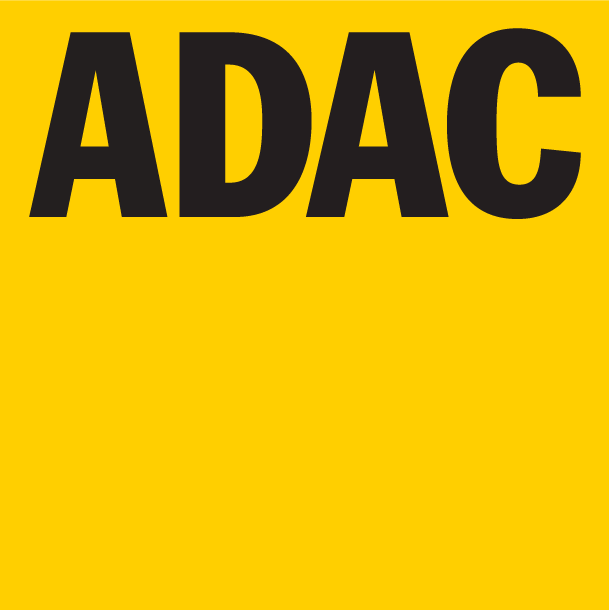 Das Bild zeigt das Logo des ADAC mit schwarzer Schrift auf gelbem Hintergrund.
