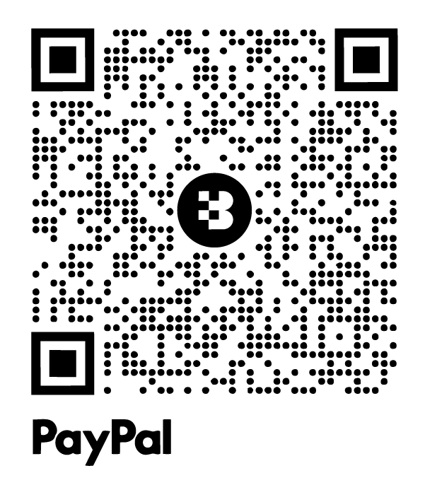 QR-Code mit PayPal-Logo darunter.