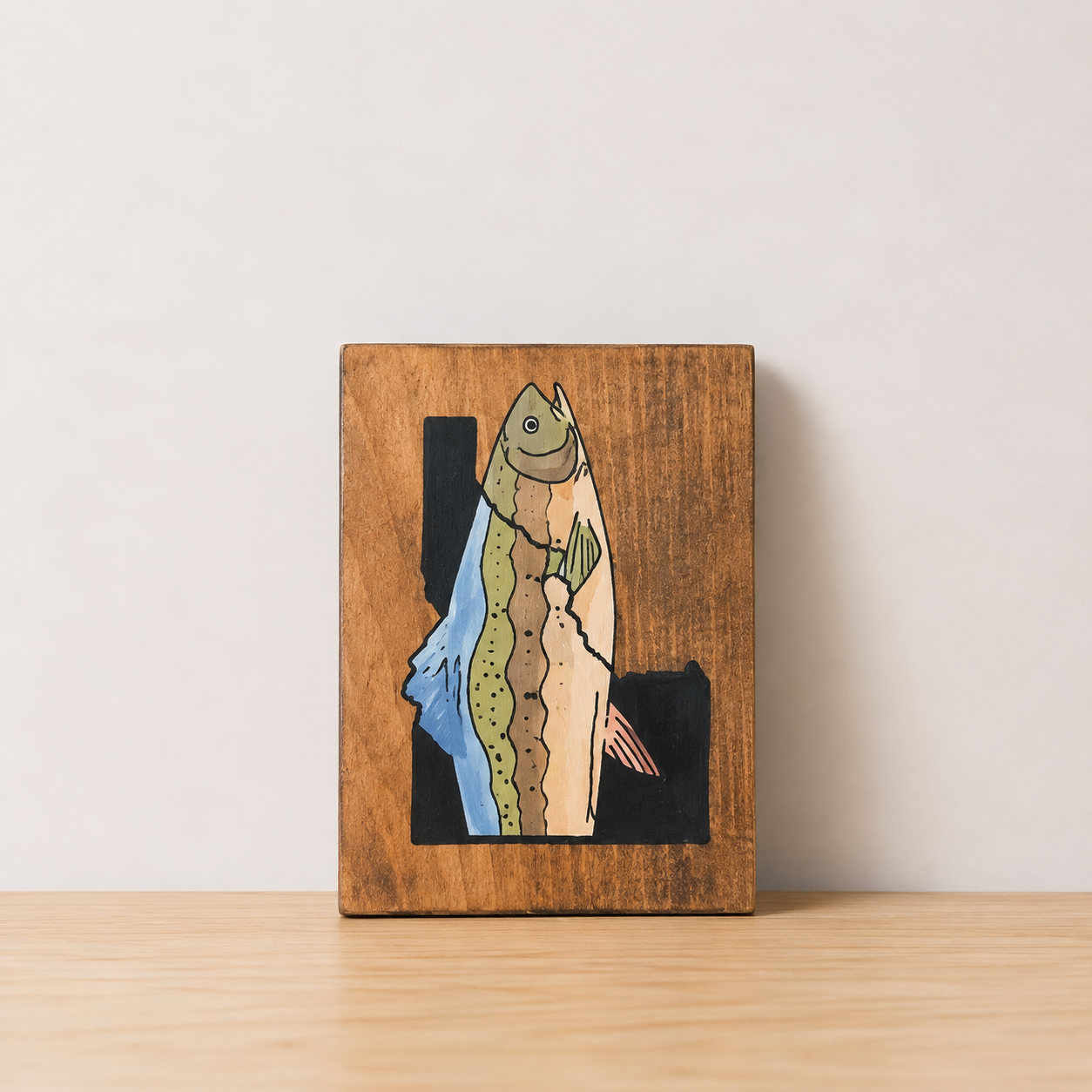 Idaho Fish Wood Wall Art