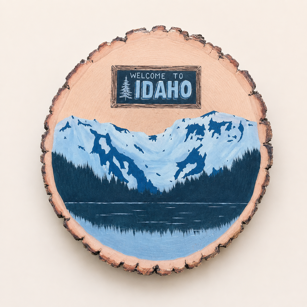 Rustic Idaho Wood Slice Wall Art