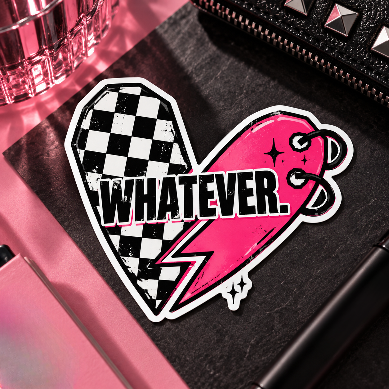 Whatever Sticker | Broken Heart Sticker