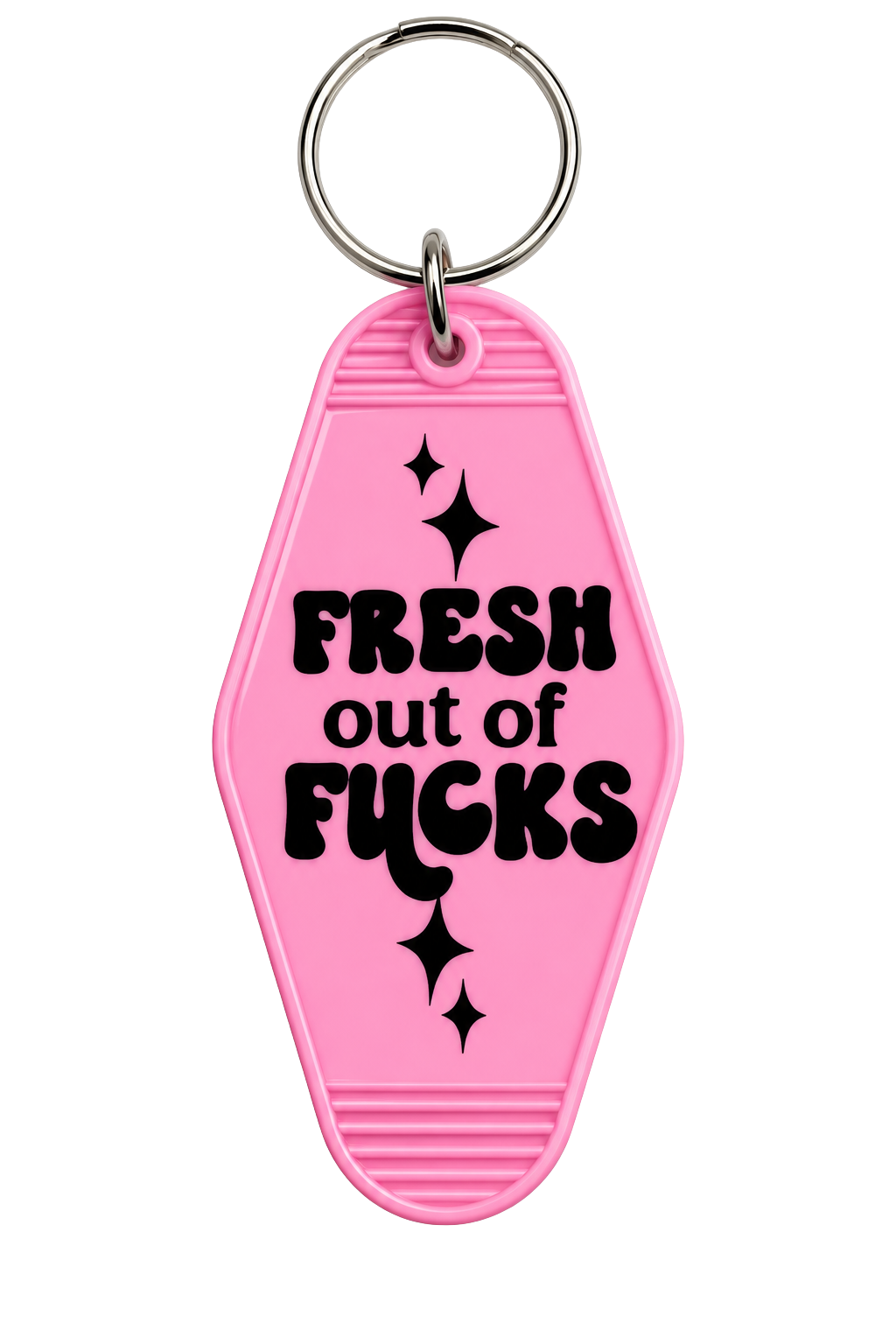 Fresh Outta Fucks Keychain | Pink Motel Keychain