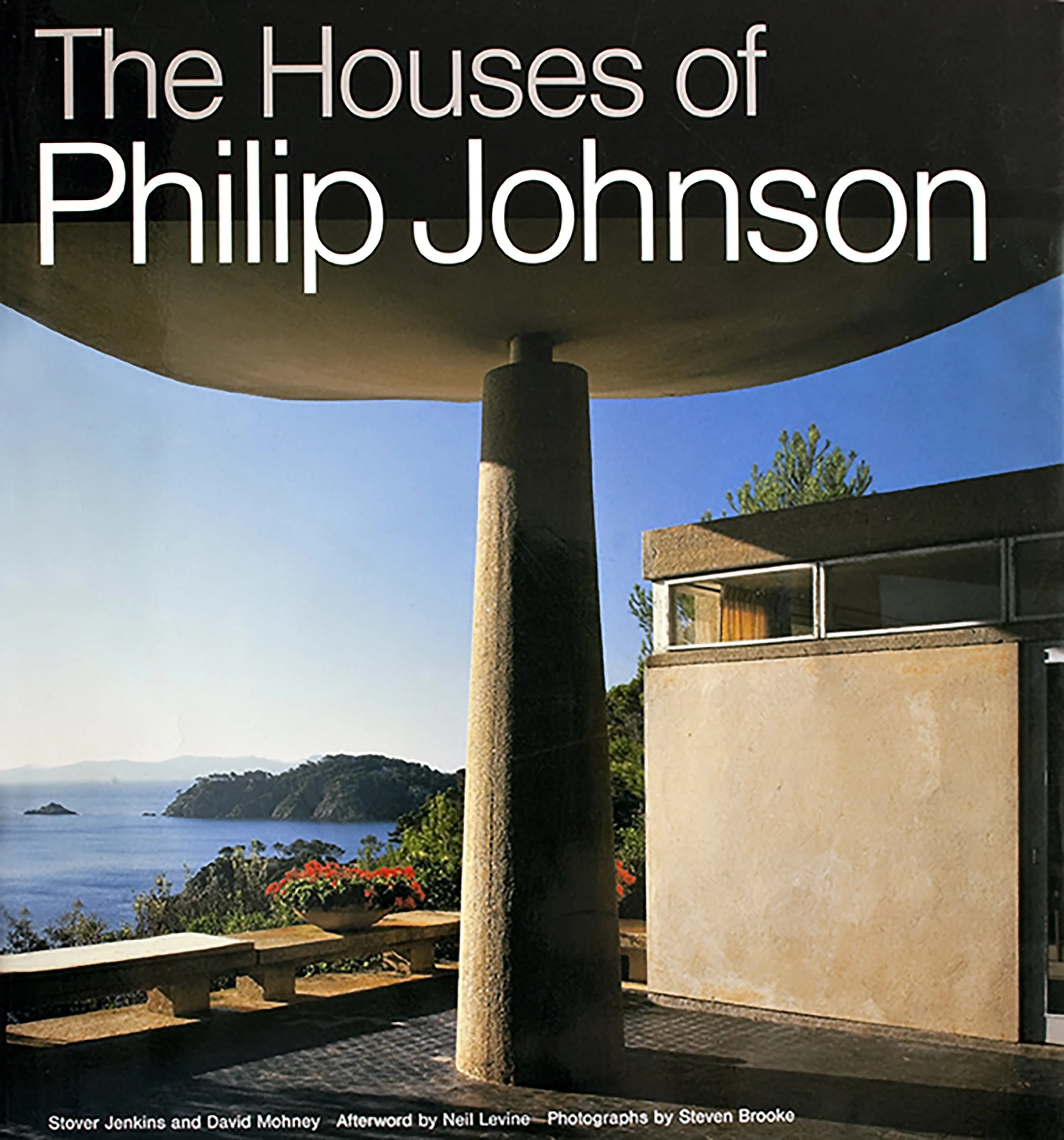 Book cover of The Houses of Philip Johnson photography by Steven Brooke
