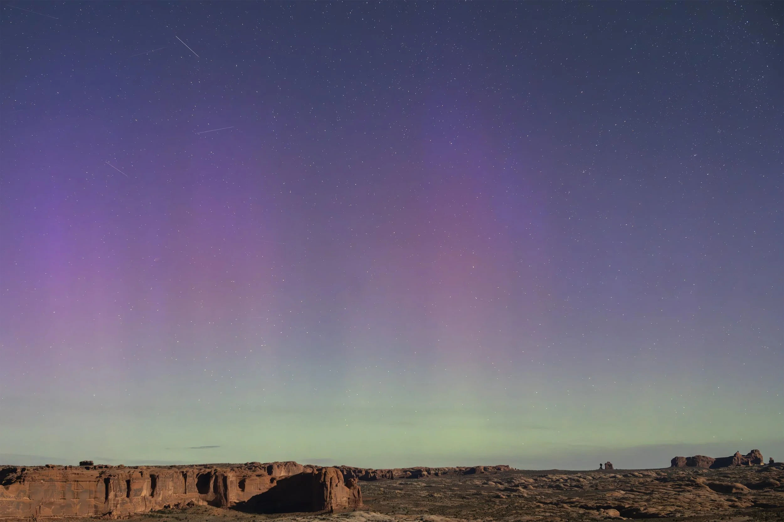 Aurora Over Arches
