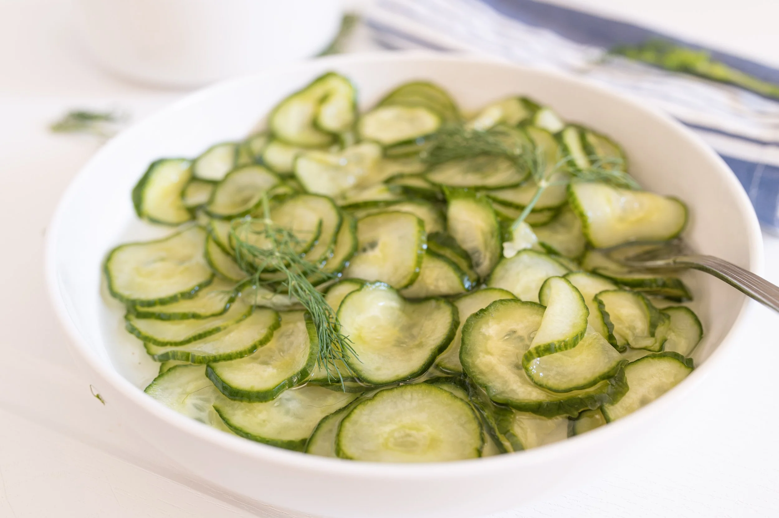 Dänischer Gurkensalat            (Syltede agurker)