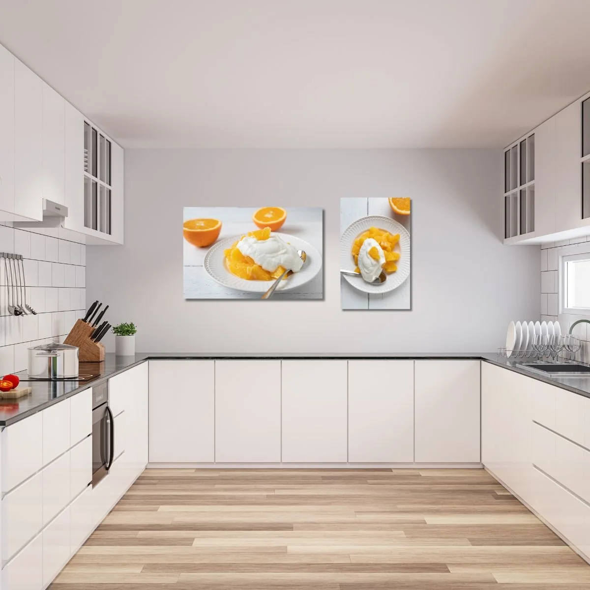 Als Küchen Deko präsentiert die Natürlichkeit des Essens