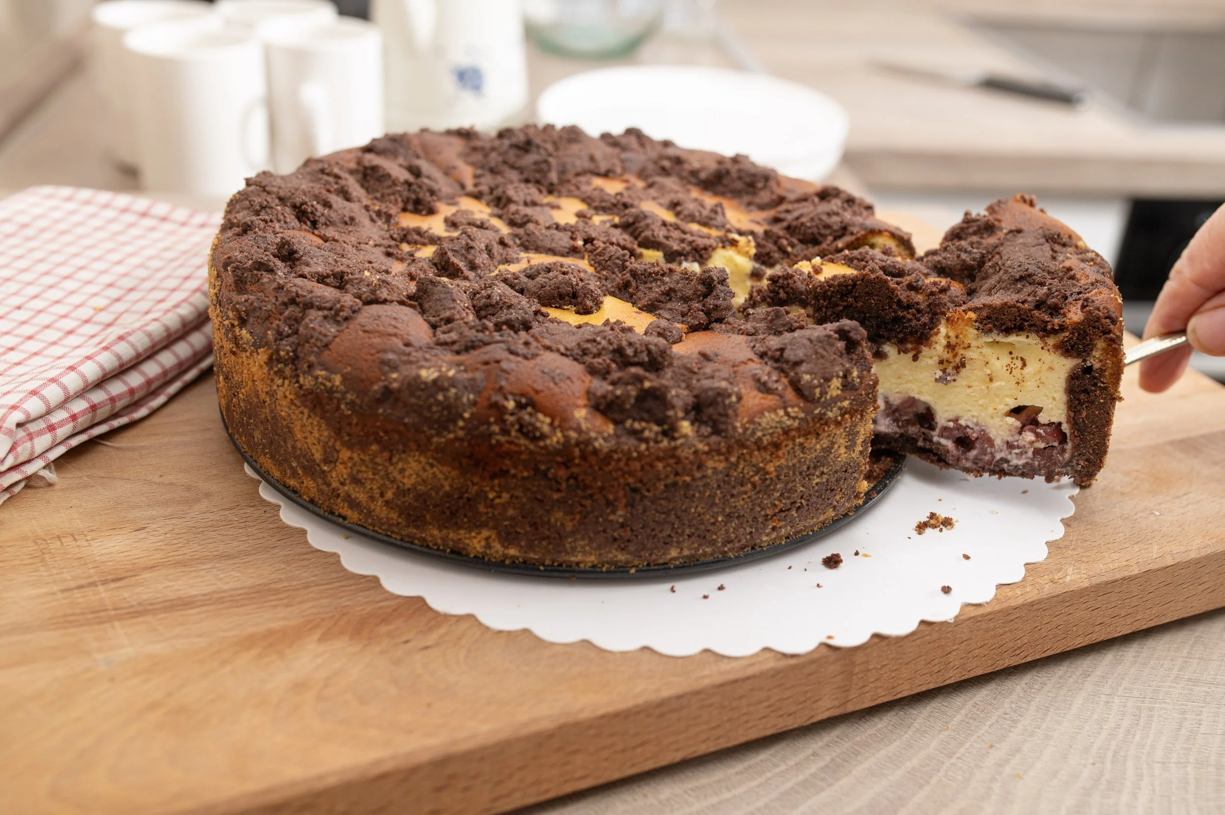 Rezept für Russischen Zupfkuchen mit Sauerkirschen
