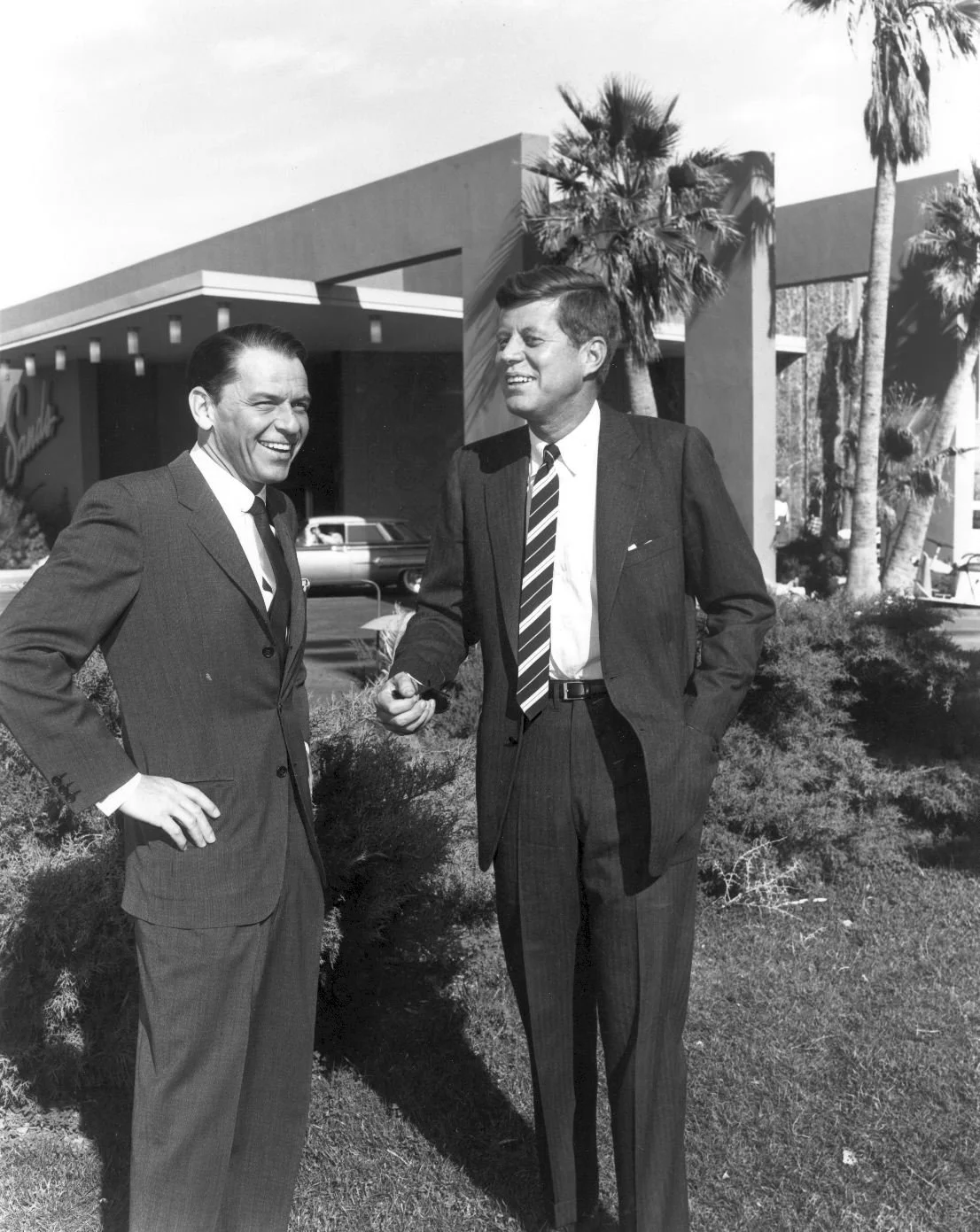 Singer and actor Frank Sinatra with then-Senator John F. Kennedy—circa 1960 in Las Vegas.
