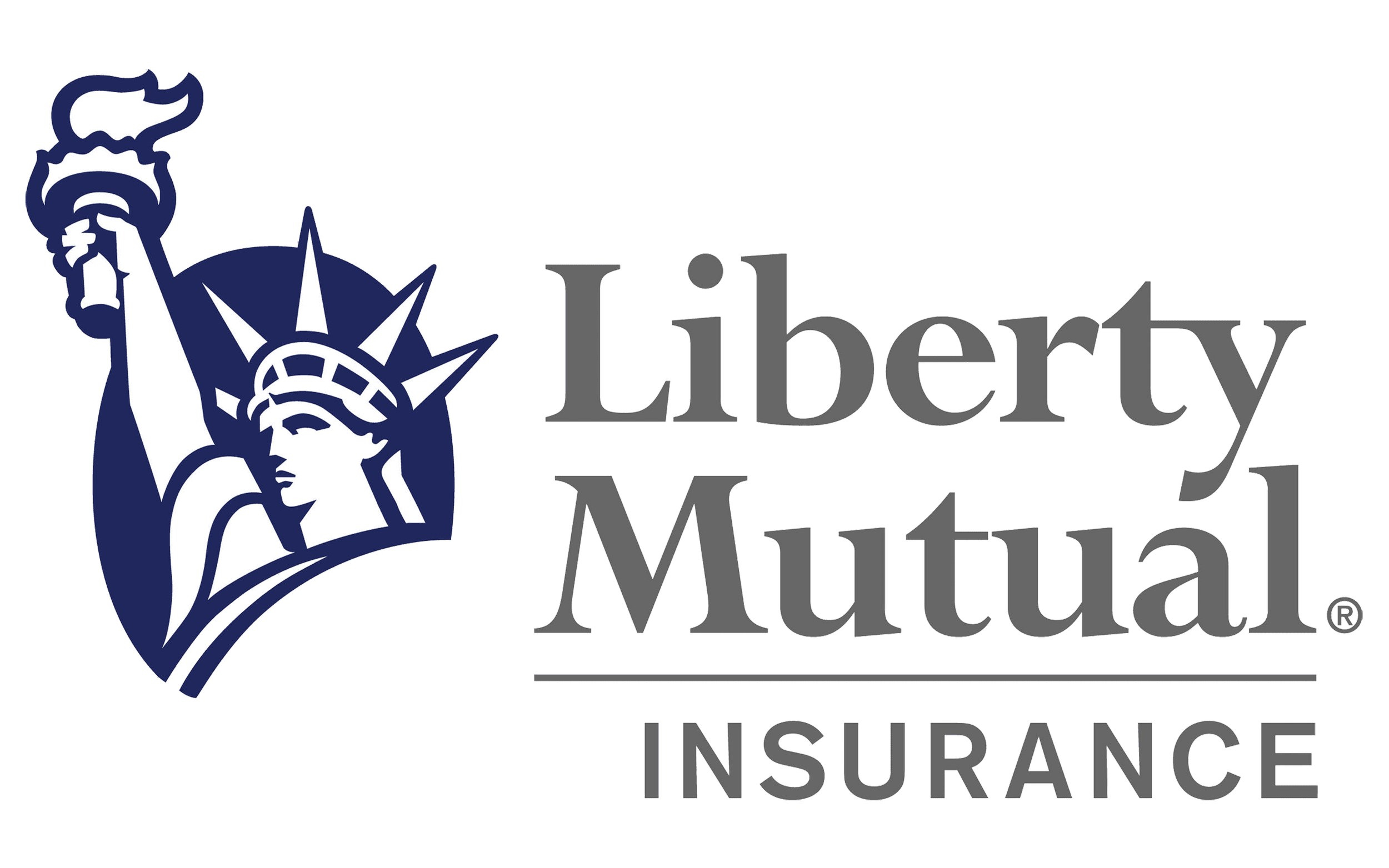 Liberty Mutual Insurance logo with a stylized depiction of the Statue of Liberty on the left and the text 'Liberty Mutual Insurance' on the right.