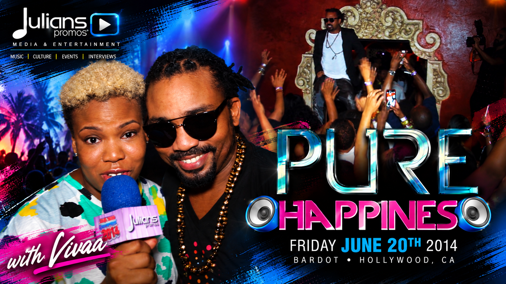 Pure Happiness Hollywood 2014: Machel Montano &amp; Lyrikal Kick Off Carnival Weekend